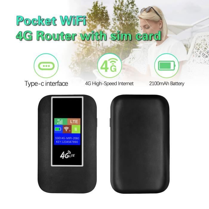 Routeur WiFi mobile Modem de poche emplacement pour carte SIM répéteur point daccès WiFi pour voiture mobile