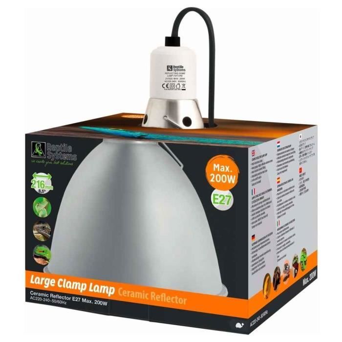 Comparer les prix de Reptile Systems - Support Medium Clamp Lamp E27 pour Reptiles - 200W