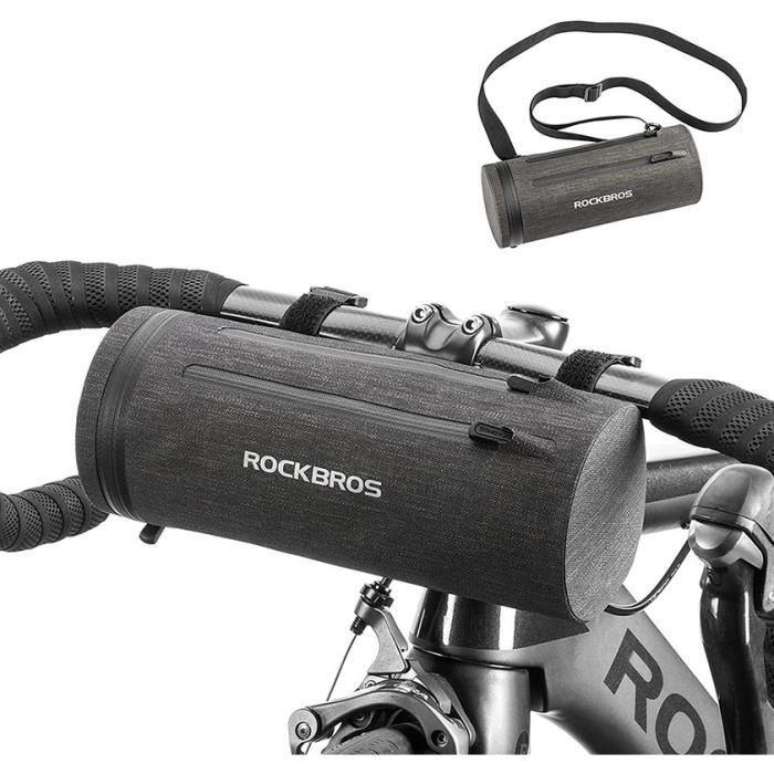 Sac-Sacoche Vélo Guidon avant ROCKBROS - Étanche 2L Noir