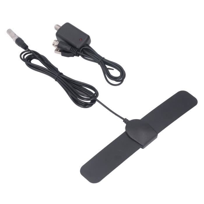 Antenne TV Intérieure TNT HD - Amplifiée Avec Câble 3,7m Pour 4K HDTV DVB-T2