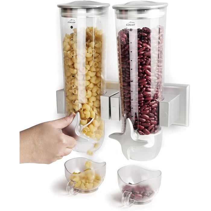Distributeur De Céréales Pivotant 360° - 6 Compartiments De 1000 Ml, Sans BPA, Design Compact