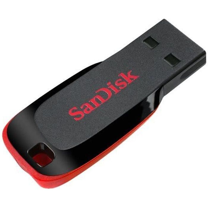 Clé USB SanDisk Cruzer Blade 64Go USB 2.0 - Rouge