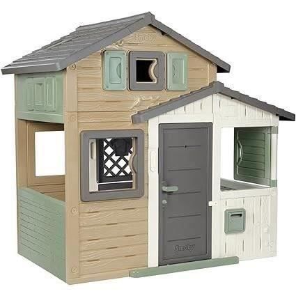 Smoby Life - Maison Friends House - Cabane enfants 50% Matière recyclée - Dés 3ans - Fabriquée en Fr