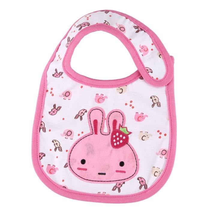 Belle Mignonne Modele De Dessin Anime Bambin Bebe Salive Impermeable Serviette Bavoir Bebe Lapin Rose Cdiscount Puericulture Eveil Bebe