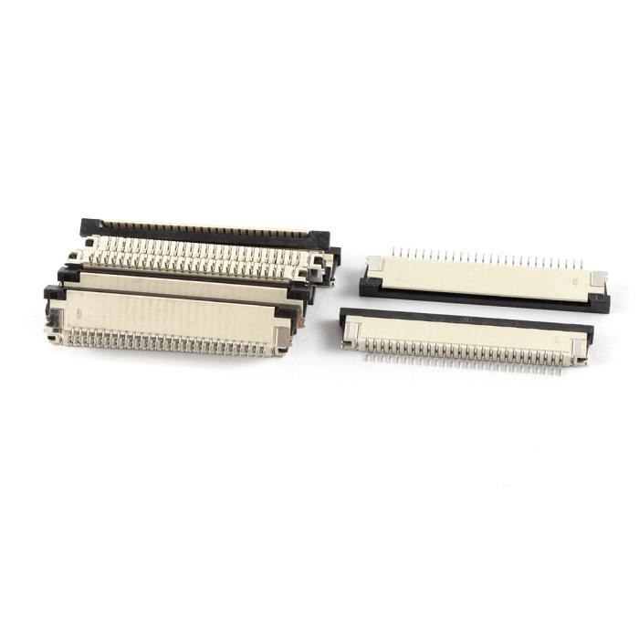 10Pcs Orifice inférieur 26broches 1.0mm hauteur nappe FPC Connecteur FFC