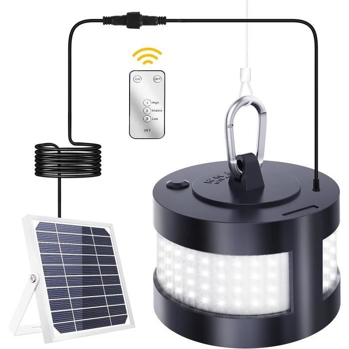 Suspension Solaire Avec Détecteur Mouvement - Télécommande, Câble 5m, IP65 (tonnelle, Garage)