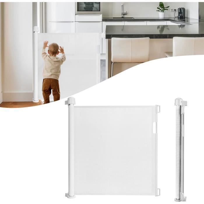 Barrière De Sécurité Rétractable Pour Enfant Et Chien - Sans Perçage, Extensible Jusqu'à 130 Cm - Pour Escaliers, Portes
