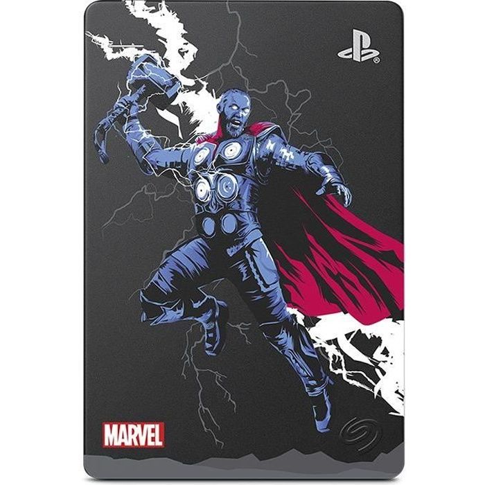 SEAGATE – Disque Dur Externe Gaming PS4 – Marvel Avengers Thor – 2To – USB 3.0 (STGD2000205)