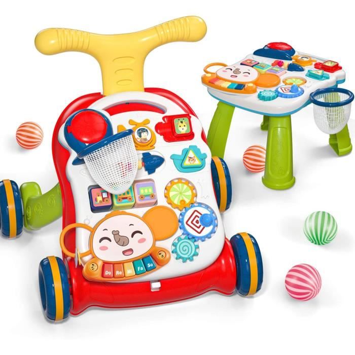 Trotteur Bebe Evolutif 3 en 1, Marcheur Interactif, Voiture Jouet Educatif  pour Enfants Tout-petits-Bleu - Cdiscount Jeux - Jouets