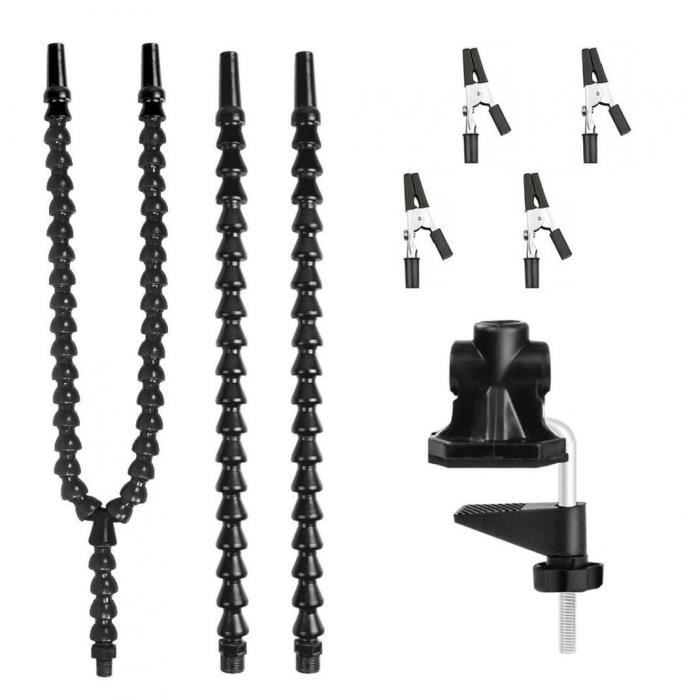 Aide à Souder Troisième Main 6 Bras Flexibles - Support PCB Avec Pinces