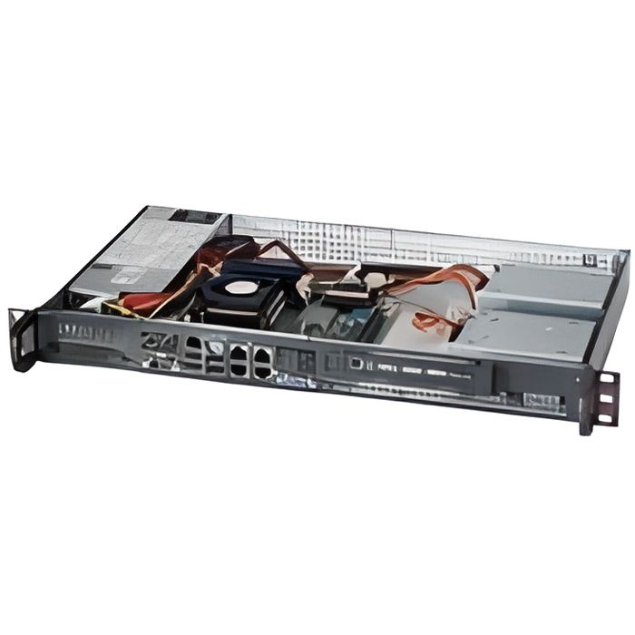 Serveur Rack 1U - SUPERMICRO - SC505 203B - Mini ITX - 200 Watt - Non remplaçable à chaud