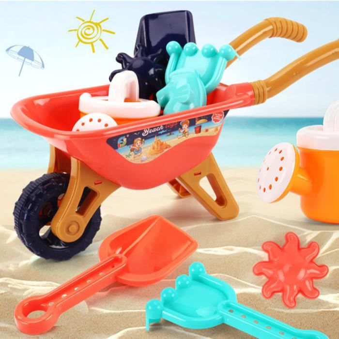 SURENHAP Ensemble de jouets de sable de plage Ensemble de jouets de plage pour enfants, 6 pièces, jeu d'eau de plage jeux