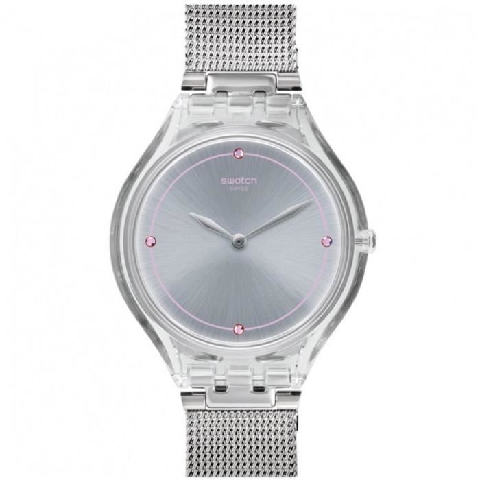 Swatch Skinstones Femme 36.8mm Quartz Cadran Argent Montre SVOK105M , -  Achat/vente montre - Cdiscount
