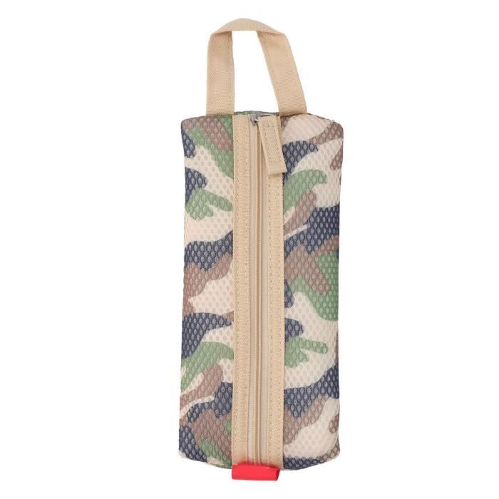 Trousse à Crayons Grande Capacité - Porte-Stylo Multifonction Avec Poches Et Poignée - Gris