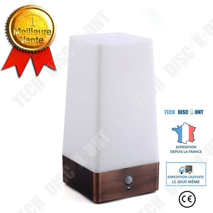 Comparer les prix de TD® Lampe Table Chevet LED Sans Fil Capteur PIR détecteur de mouvement Lampe Couloir Table LED Veilleuses