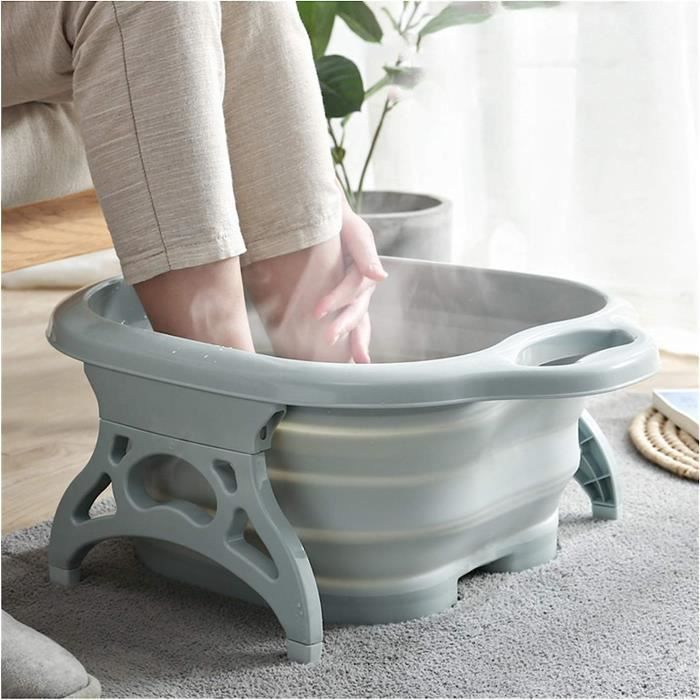Bassin De Trempage Pour Pieds Pliable - Capacité 6 Litres - Blanc - Portable Pour Bain De Pieds