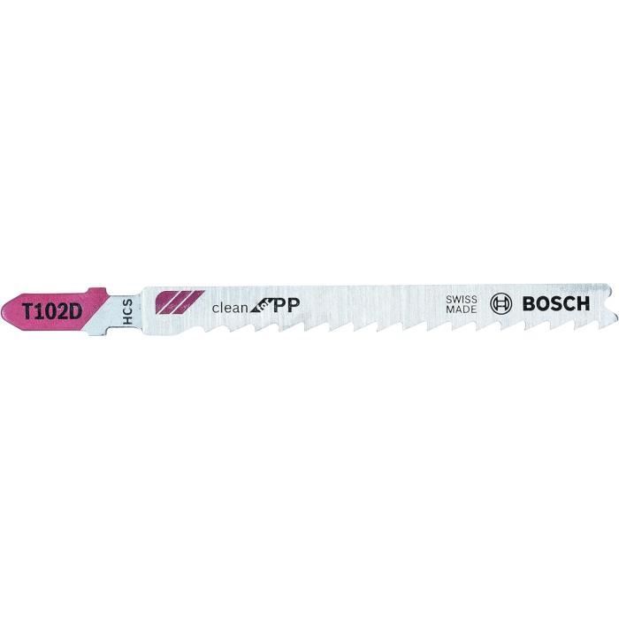 Bosch Stichsägeblatt T 101 B Clean for Wood, 5er-Pack, 5,72
