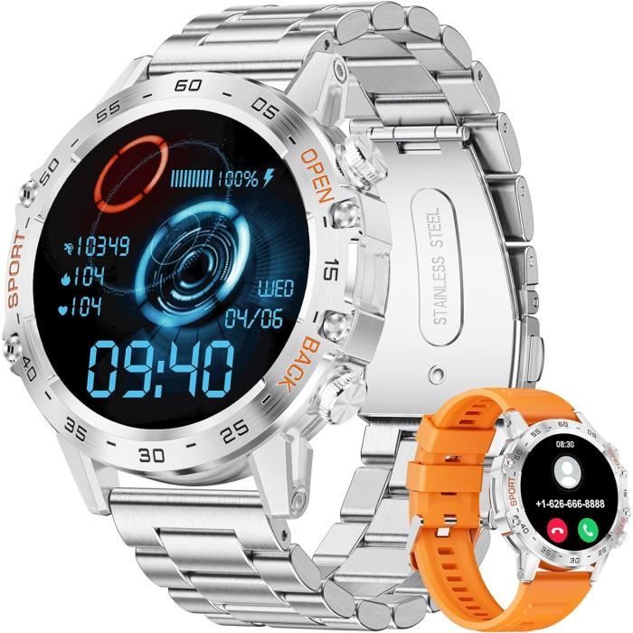 Montre Connectée Homme EF5 - Écran AMOLED 1,43", Appels Bluetooth, 120 Modes Sport, IP68