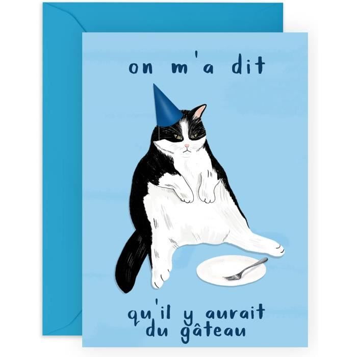 Carte D'anniversaire Chat Noir - Carte Gratuite Carte Chat