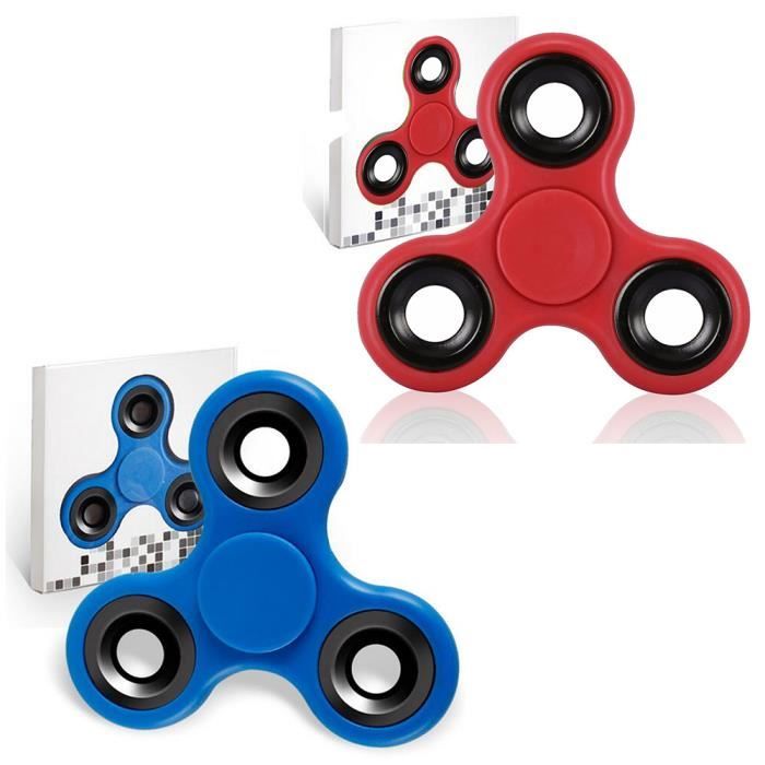 LOT 2 Spinner Fidget Jouet Tri Fidget Hand Spinner Pour Adultes Enfant