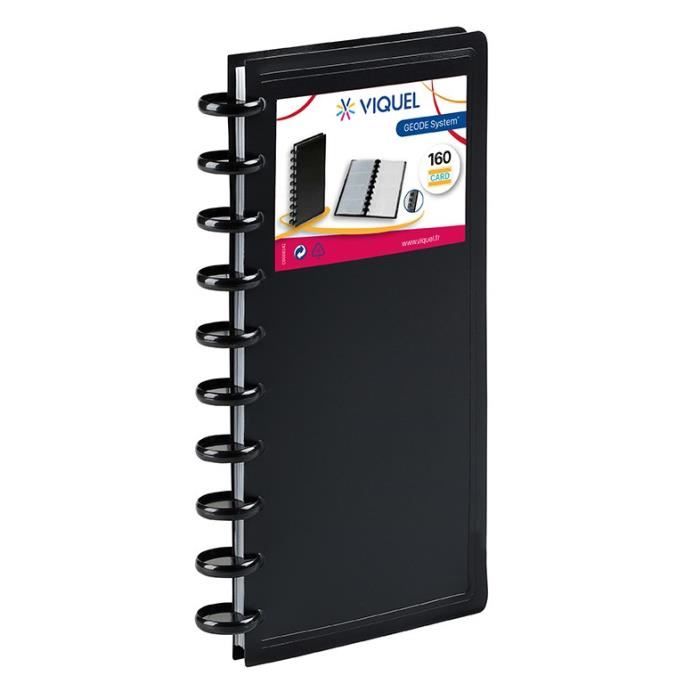 Porte Cartes de Visite Geode Business A4-200 Cartes avec Pochettes Amovibles
