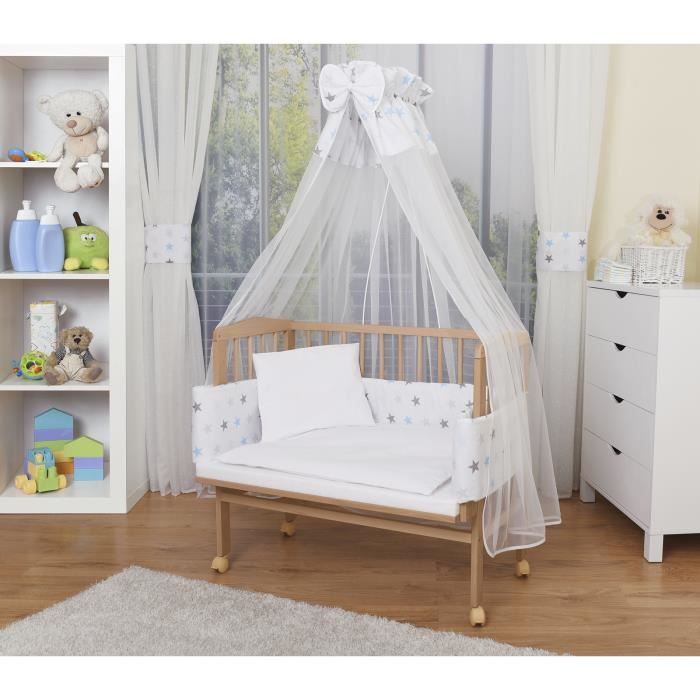 Waldin Lit Cododo Berceau Tout Equipe Pour Bebe Bois Non Traite 16 Modeles Disponibles Gris Etoile Bleu Nature Non Traitee Cdiscount Puericulture Eveil Bebe