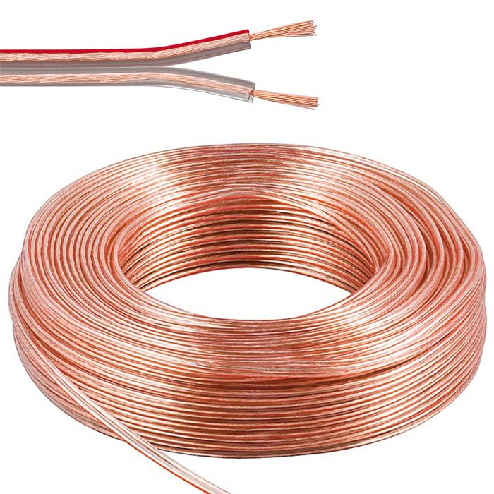 goobay Câble pour haut-parleur en vrac 1.5 mm² 10 m transparent