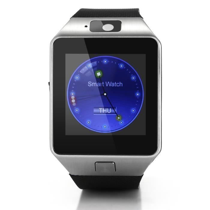 Date fente Bluetooth montre Smart Watch DZ09 GSM carte SIM pour telephone Android noir Cdiscount Telephonie