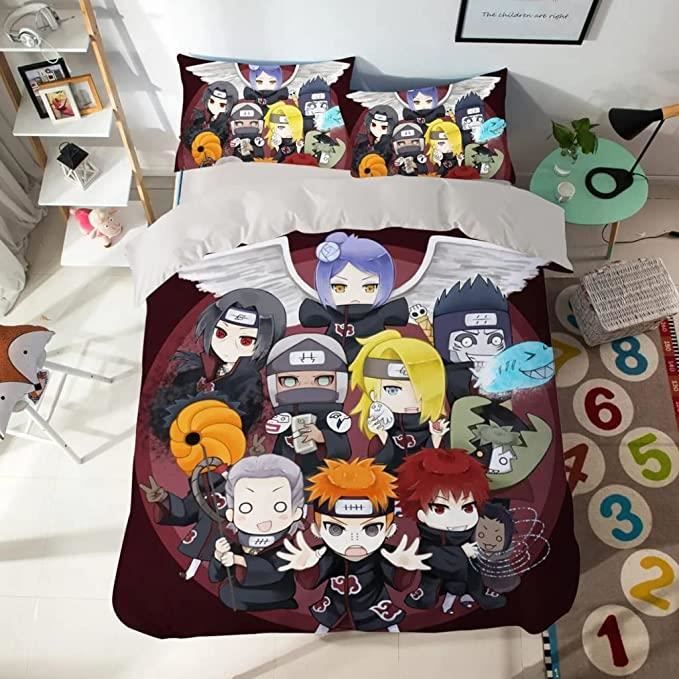Parure Di Letto Naruto Shippuden 140x200 Cm - 100% Cotone, Con Federa Cuscino 65x65 Cm | Per Appassionati Del Anime - Foto 8