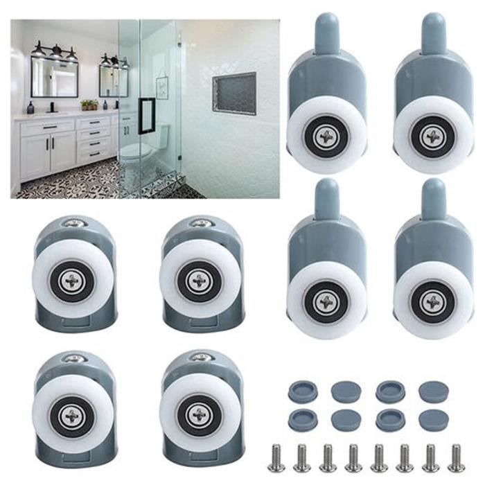 Roulettes Porte De Douche, 4 Pièces Roulette Porte Coulissante Douche En Laiton Pour Rouleau Pour Remplacement De Douche Coulissante Verre Porte Cour 98486446