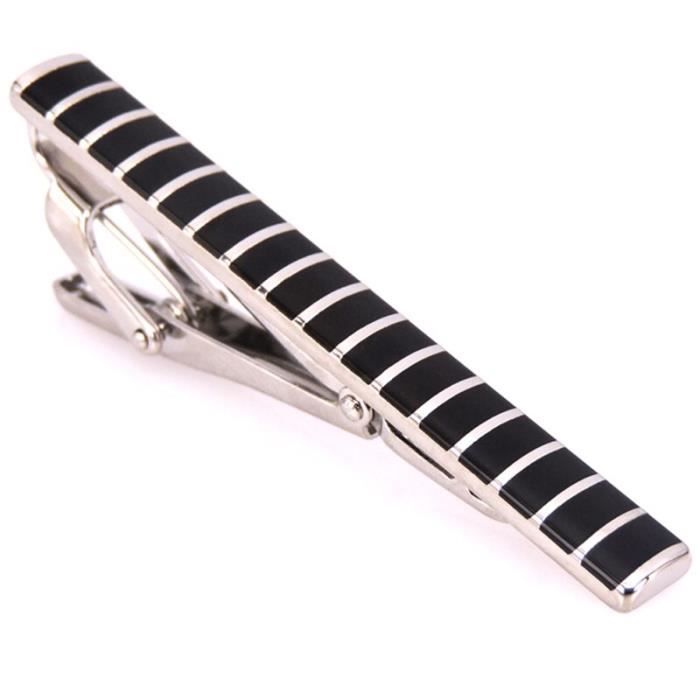 2 Pcs Pince à Cravate Minimaliste En Métal Pour Homme -Pince à Cravate