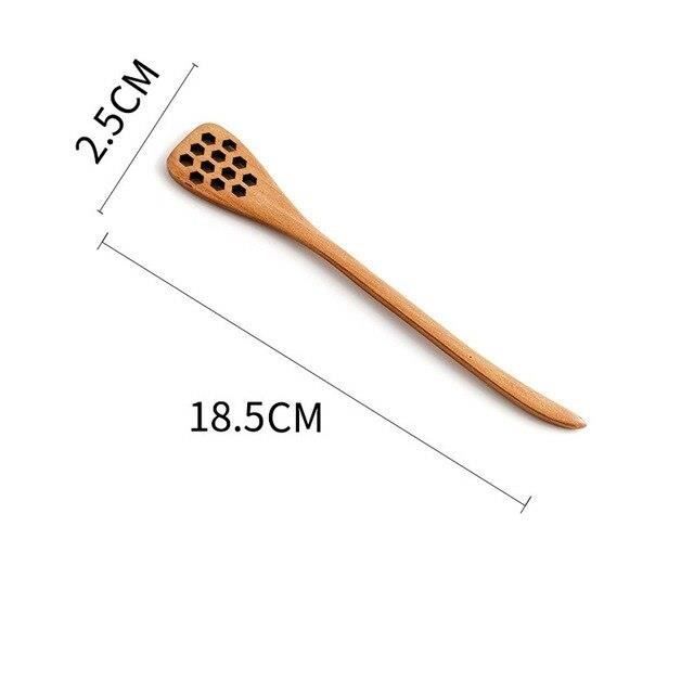 Cuillères Longues En Bois Ouligay - Lot De 2, 20cm, Pour Miel, Café, Cuisine (marron)
