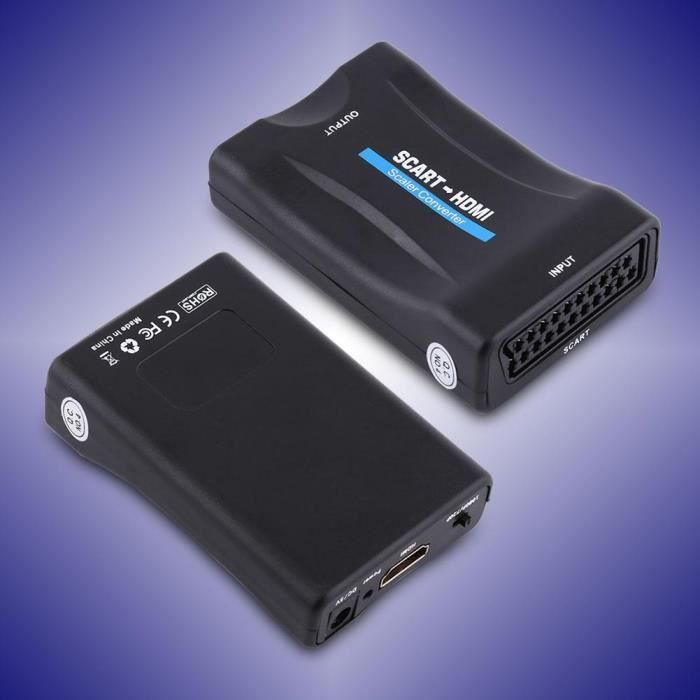 AMANKA Convertisseur Peritel vers HDMI Adaptateur SCART vers HDMI  Compatible