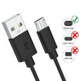 Chargeur pour Honor 8C / Honor 8S / Honor 8X Cable Micro USB Data Synchro Noir 1m-1