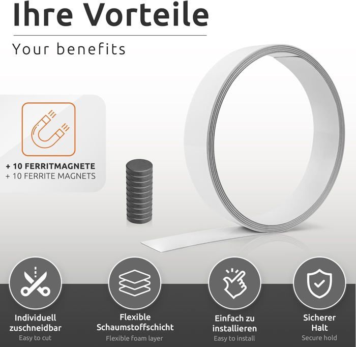 Lot 2 Mètre Ruban Autocollant 50 Cm Centre Métrique Deux Faces Pour