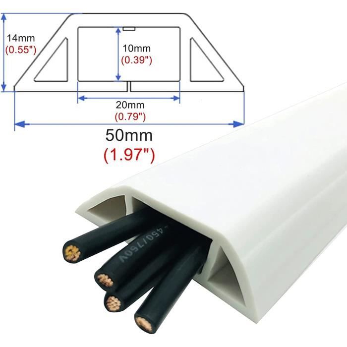 Romon 2 Pack Cache Câble, 22mm*3 Mètres*1, 28mm*3 Mètres*1 Réglable Gaine Spirale Câbles Flexible, Avec 1 Clip De Guidage De Fil, Protection Du Cache Câbles Pour Automobiles TV PC,Noir