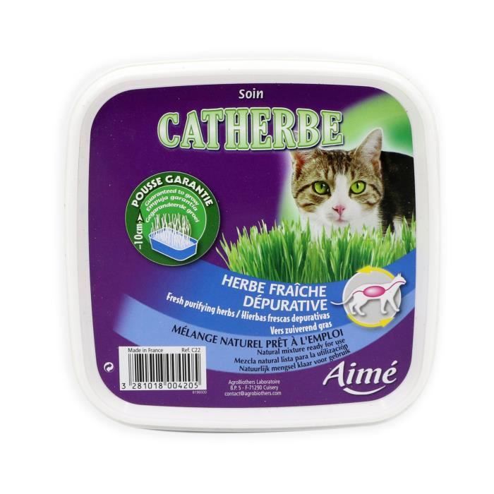 AIME Catherbe Herbe fraîche Dépurative - Pour chat - 220g - Cdiscount  Animalerie