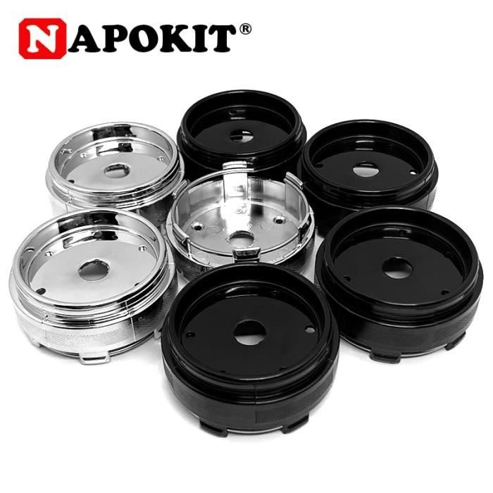 SkinoEu® 1 Cache-moyeux Universel De 60 Mm - Noir - Pour