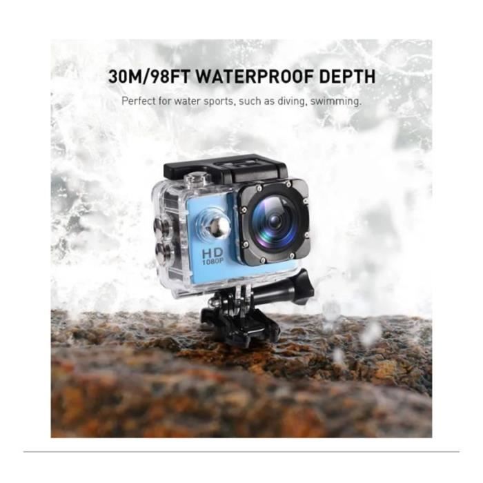 Appareil Photo Enfant Étanche 12MP 1080P – Caméra Sous-Marine 3m, Carte SD 32G, Écran 2,4", Zoom 4X