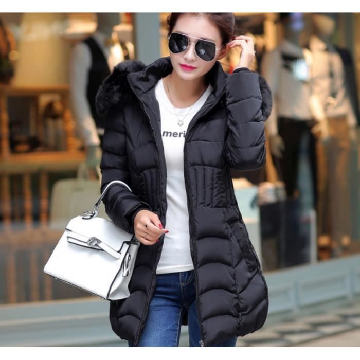 Blouson col fourrure femme best sale