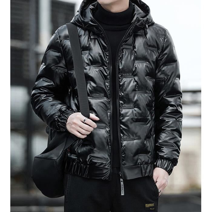 Doudoune Homme Hiver A Capuche Manches longues Chaude Epaisse