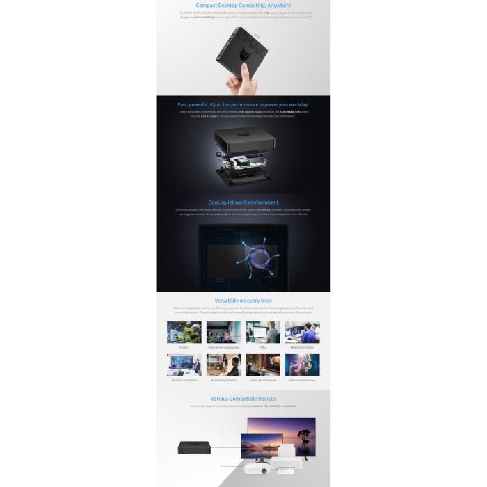 Mini PC BMAX B1 4 Go LPDDR3 RAM+64 Go EMMC Intel1