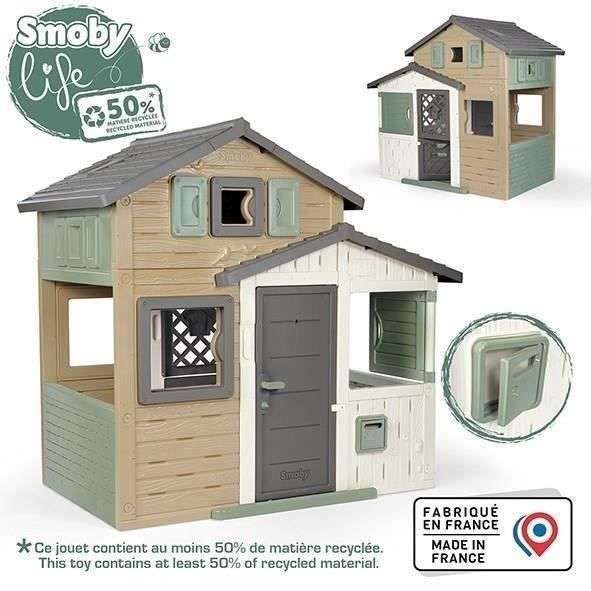 Smoby Life Maison Friends House Cabane enfants 50 Matiere recyclee Des 3ans Fabriquee en France