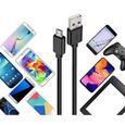 Chargeur pour Honor 8C / Honor 8S / Honor 8X Cable Micro USB Data Synchro Noir 1m-2
