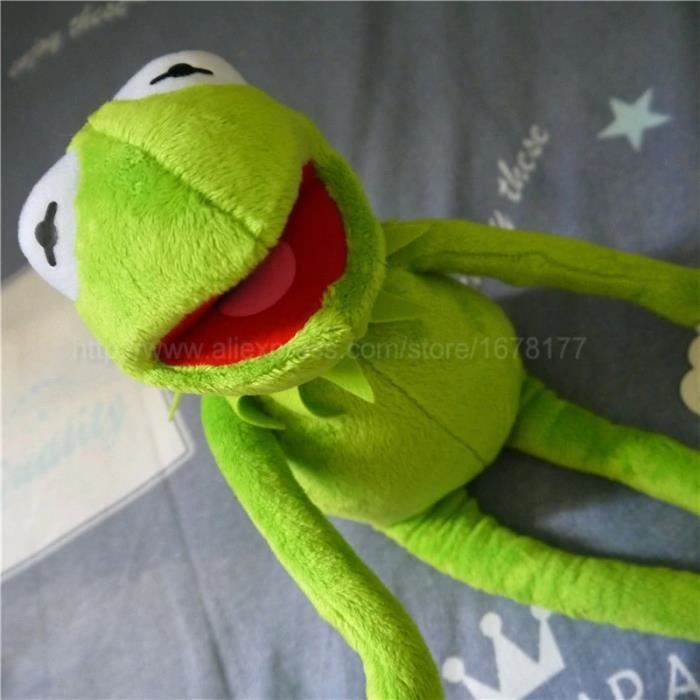 Kermit la grenouille marionnette, Muppet Street Sésame Show Animal en  peluche pour enfants Cadeau de Noël d'anniversaire (60 cm)