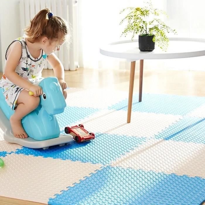 30x30cm - Bleu beige - Tapis Puzzle en mousse pour bébé, 10 pièces, tapis  de sol, antidérapant, pour Puzzle, - Cdiscount Puériculture & Eveil bébé