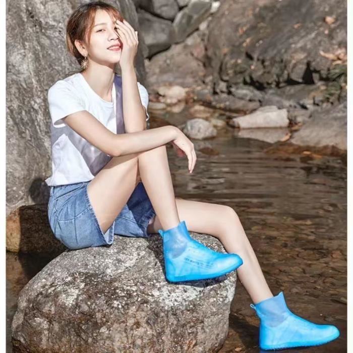 Tube moyen bleu XL 28CM Housse de chaussure imperm able en