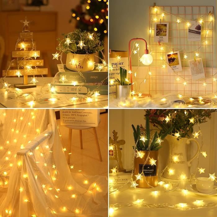 Guirlande Lumineuse En Forme D'étoile à Cinq Branches Avec Coul