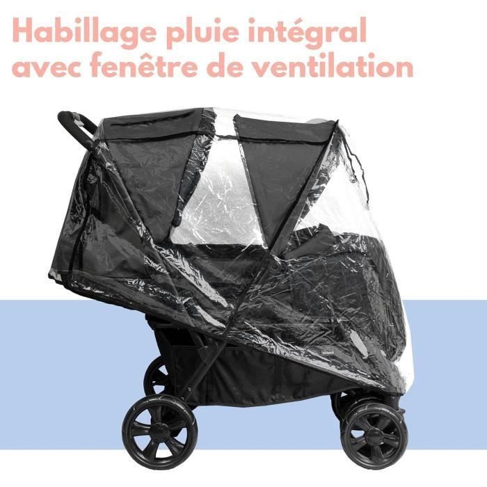 Poussette Double 2 En 1 Pour Jumeaux Des La Naissance Cosy Siege Auto Gr0 Inclus Pliable Avec Habillage Pluie Et Grand Pa J160 Cdiscount Puericulture Eveil bebe