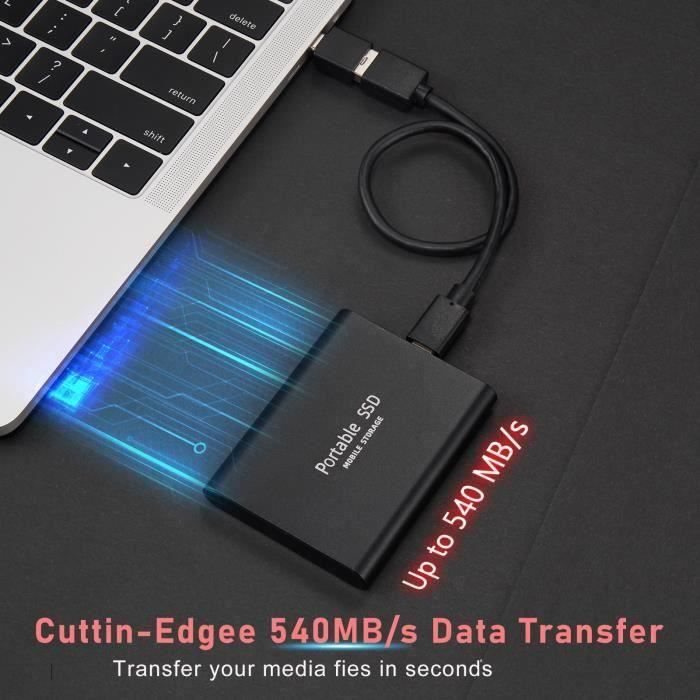 Disque SSD Mini Disque Dur Externe Portable 6TB 6To Rouge Type-C avec  Pochette Sac de Stockage en Tissu Noir - Cdiscount Informatique